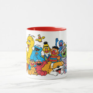 Caneca Rua Sésamo   Retrato do Grupo Sesame Pals