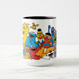 Caneca Rua Sésamo Retrato do Grupo Sesame Pals