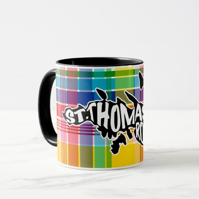 Caneca Rua. Thomas, Rock City, Ilhas Virgens dos EUA, Mad (Frente Esquerda)