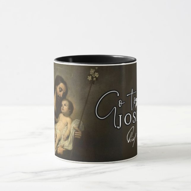 Caneca Ruas. Joseph Jesus Oração Católica Religiosa (Centro)