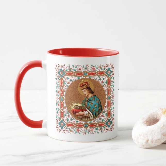 Caneca Ruas. Louis IX com fronteira de Rinceau (BK 065) (Com Donut)