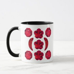 Caneca Ruby Gemstone Art, Vermelho