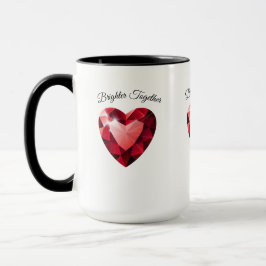 Caneca Ruby Heart Love Mug – Elegant Valentine Gift