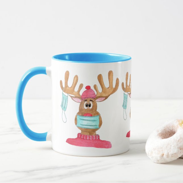 Caneca Rudolph, a Reindeer Mascarada (Com Donut)
