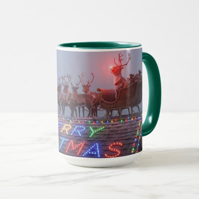 Caneca Rudolph not a word Christmas Mug AI Used (Frente Esquerda)