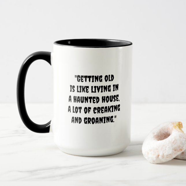 Caneca Rugas, Gemidos e Café Divertido (Com Donut)