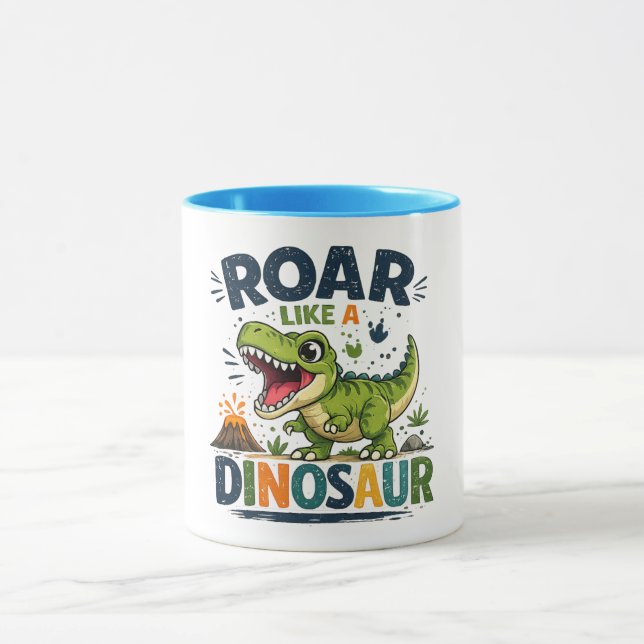 Caneca Rugir Como um Dinossauro (Centro)
