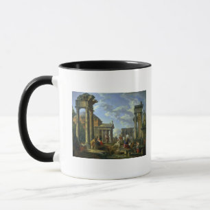 Caneca Ruínas romanas com um profeta, 1751