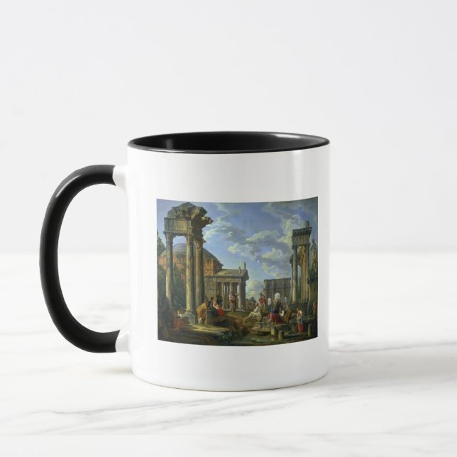 Caneca Ruínas romanas com um profeta, 1751 (Esquerda)