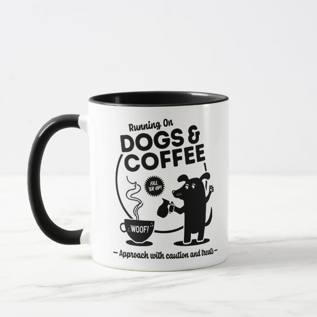 Caneca Running on Dogs and Coffee 11 oz. Combo (Esquerda)