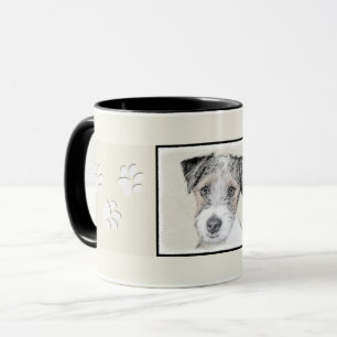 Caneca Russell Terrier Rough Painting - Arte Original de 