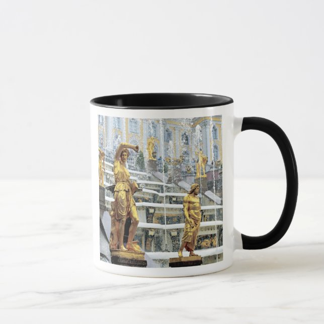 Caneca Rússia, Santo Petersburgo, Peterhof, Samson e (Direita)