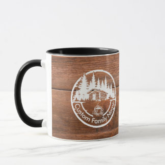 Caneca Rustic Cottage Cabin Barn | Custom Family Name