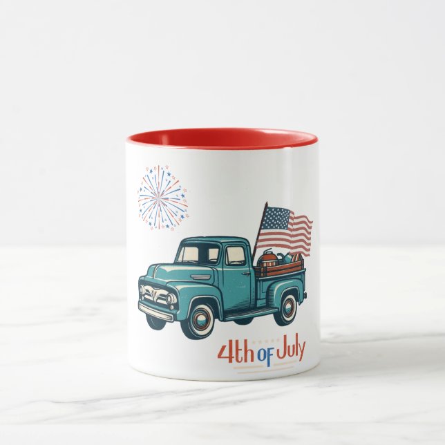 Caneca Rustic/vintage 4 de julho (Centro)