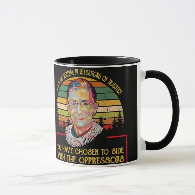 Caneca Ruth Bader Ginsburg Mantém A Boa Luta - RBG (Direita)