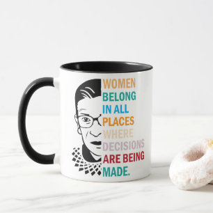 Caneca Ruth Bader Ginsburg Mug, RBG Mug, RBG Personalizad