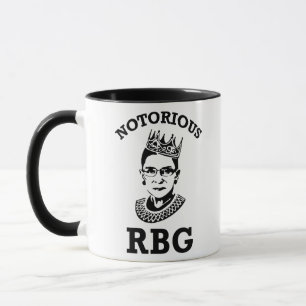 Caneca Ruth Bader Ginsburg Mug, RBG Womens, notório Rbg