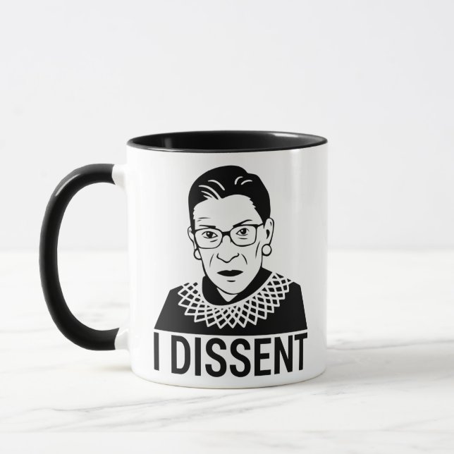 Caneca Ruth Bader Ginsburg Mug, Ruth Bader Mug, eu discor (Esquerda)
