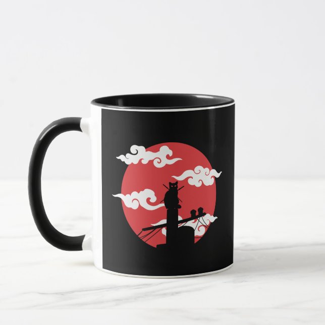 Caneca S Rank Rogue Ninja Cat Engraçado Anime Gato Gato p (Esquerda)