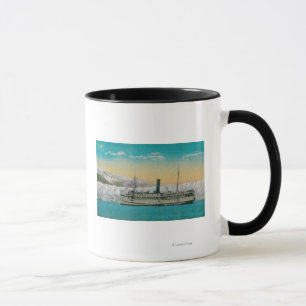 Caneca S.S. Jefferson na geleira de Taku, Alaska