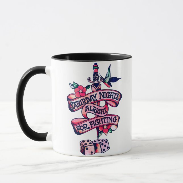 Caneca Sábado à Noite está bem para lutar (Esquerda)
