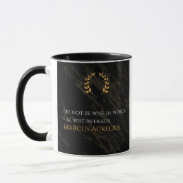 Caneca Sabedoria de Marcus Aurelius: Ações falam mais alt