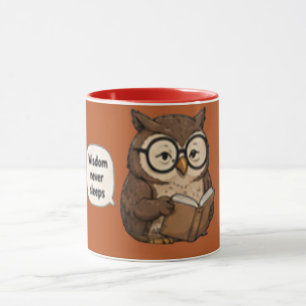 Caneca Sabedoria Nunca Dorme Café Inspirador