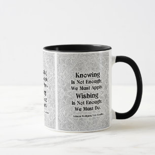 Caneca Saber não é suficiente - Citação positiva