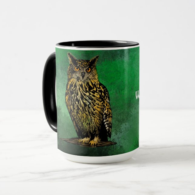Caneca Sábio conselho Owl Mug (Frente Esquerda)