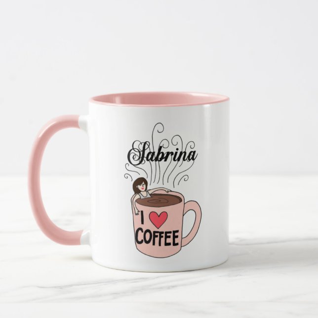 Caneca Sabrina ama o café (Esquerda)