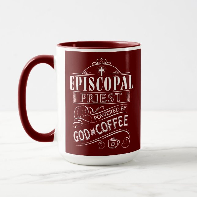Caneca Sacerdote episcopal, movido por Deus e Coffee Mug (Esquerda)