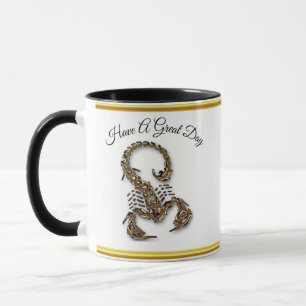 Caneca Sacerpião venenoso de bronze inseto muito venenoso