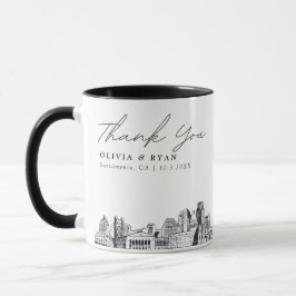 Caneca Sacramento Sketch Simples Casamento Personalizado