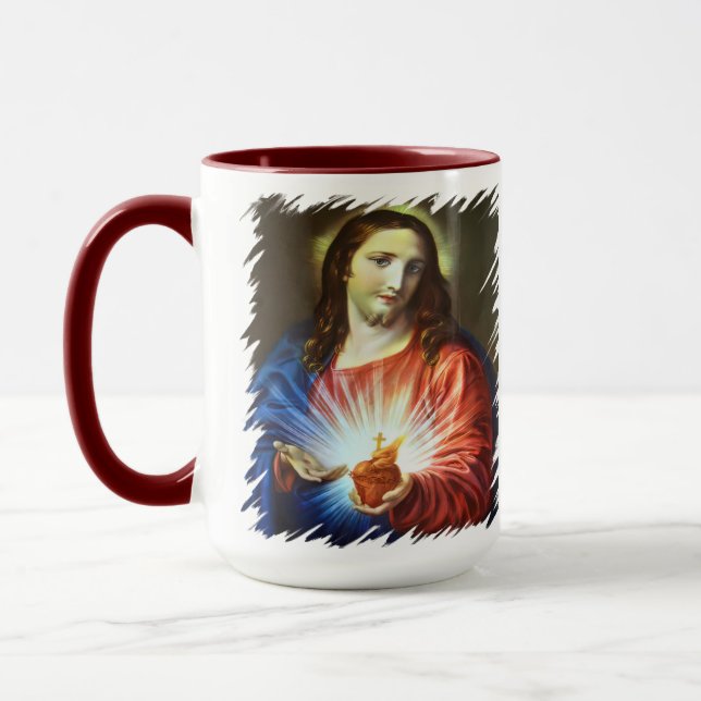 Caneca Sacred Heart of Jesus Catholic Batoni (Esquerda)