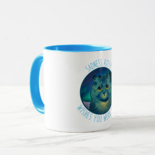 CANECA SAD KITTY CAT CAFFEE MUG