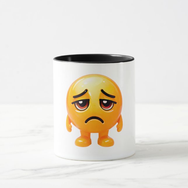 Caneca Sad Yellow Smiley Illustration (Centro)