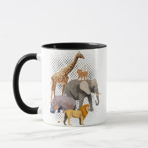 Caneca Safari Squad African Safari Animal Engraçado Zoo A