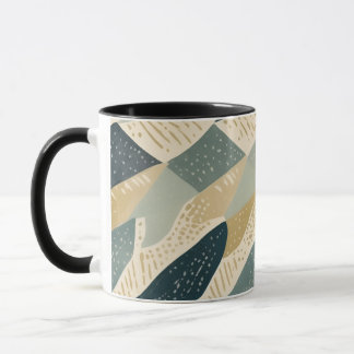 Caneca Sage Coastal Batik Parang Geométrico Inspirado