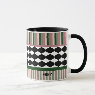 Caneca Sage Geométrico Moderno Rosa Personalizado