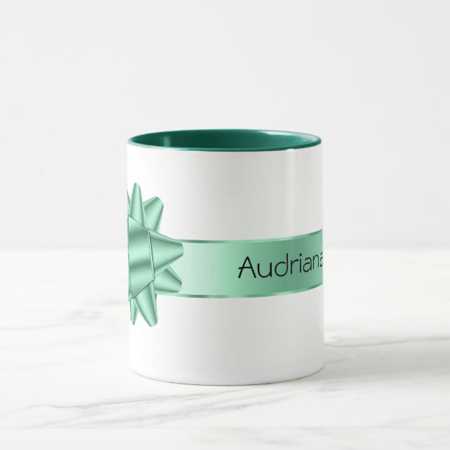 Caneca Sage Green Ribbon Arco Natal (Centro)