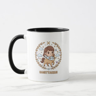 Caneca Sagitário Cute Kawaii Signo do Zodíaco