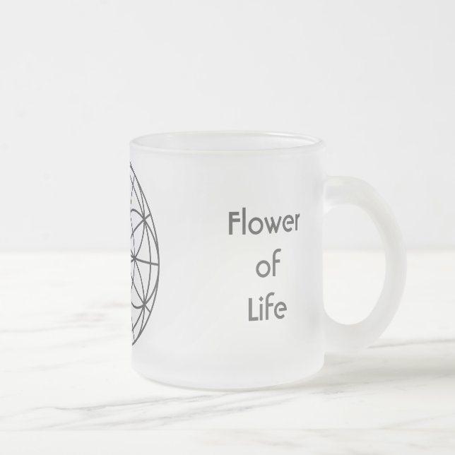 Caneca sagrado do vidro de fosco da geometria (Direita)