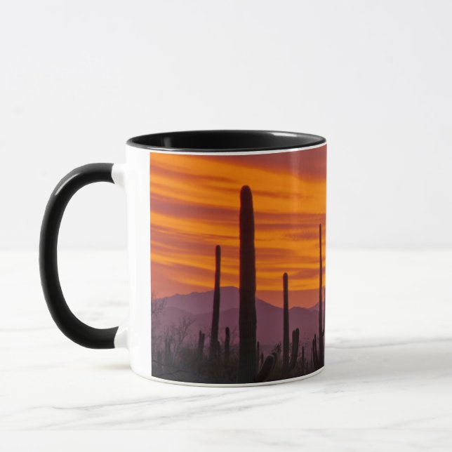Caneca Saguaro, pôr do sol, Parque Nacional Saguaro (Esquerda)