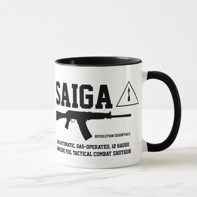 Caneca Saiga 12 Tactical Combat Shotgun Coffee Mug (Direita)