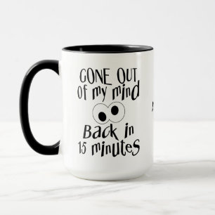 Caneca "Saiu da minha mente", imagens personalizadas de n
