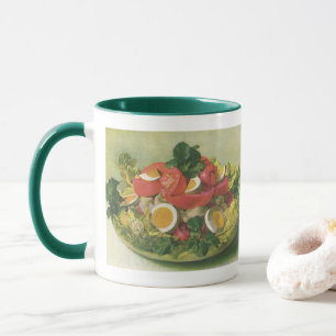 Caneca Salada Mesclun Verde Mista Orgânica de Comida Vint