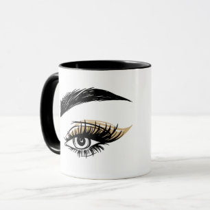 Caneca Salão de Beleza Pretty Eyes Maquiagem Cílios