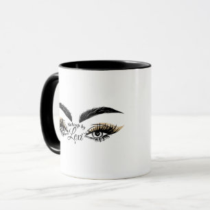 Caneca Salão de Beleza Pretty Eyes Maquiagem Cílios Pesta