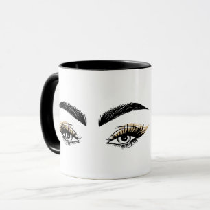 Caneca Salão de Beleza Pretty Eyes Maquiagem Cílios Pesta
