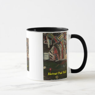 Caneca salão de bilhar abstrato